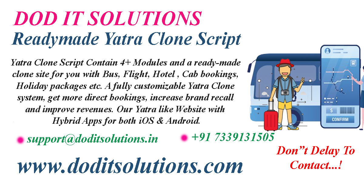 Online Yatra Php Clone System - DOD IT SOLUTIONS