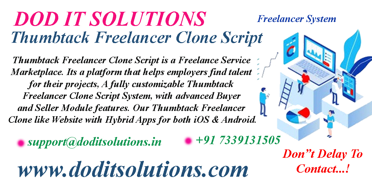 Online Readymade Thumbtack Freelancer Clone System - DOD IT SOLUTIONS