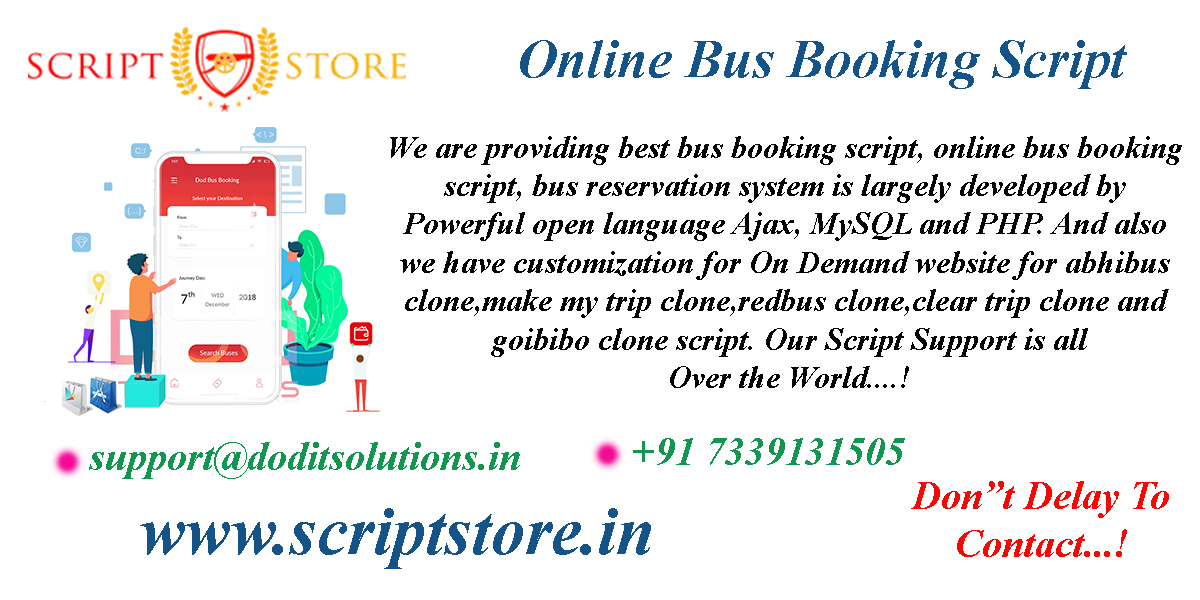 Bus Booking Script | WEBSITE SCRIPTS