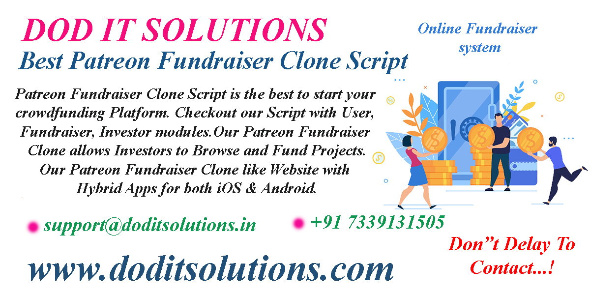 Readymade Patreon Fundraiser Clone System - DOD IT SOLUTIONS