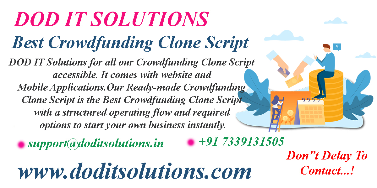 Online Readymade Crowdfunding Clone System - DOD IT SOLUTIONS