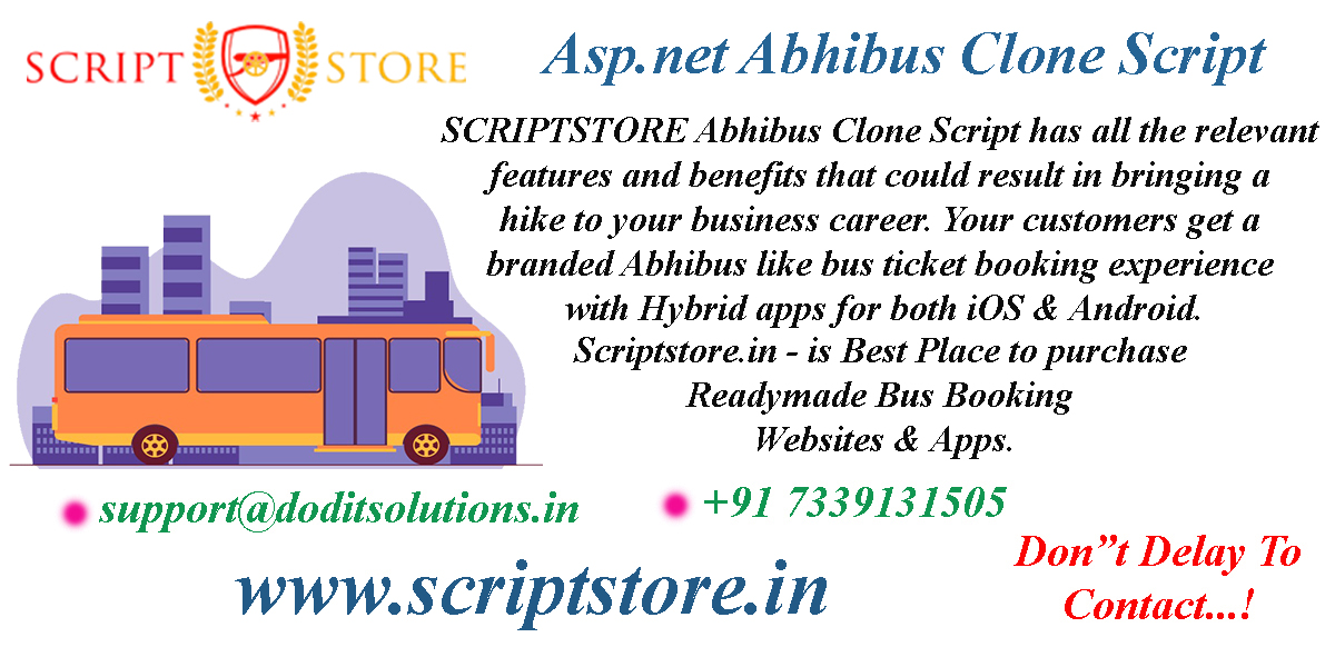 Readymade Asp.net Abhibus Clone System - SCRIPTSTORE.IN