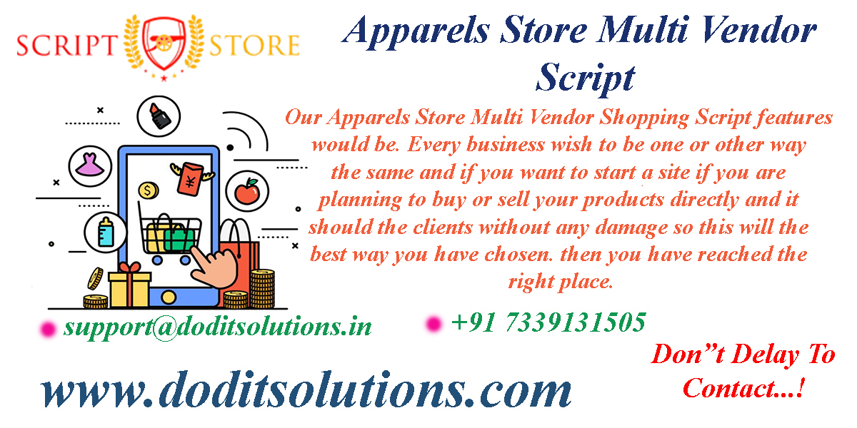 Best Apparels Store Multi Vendor System - SCRIPTSTORE.IN