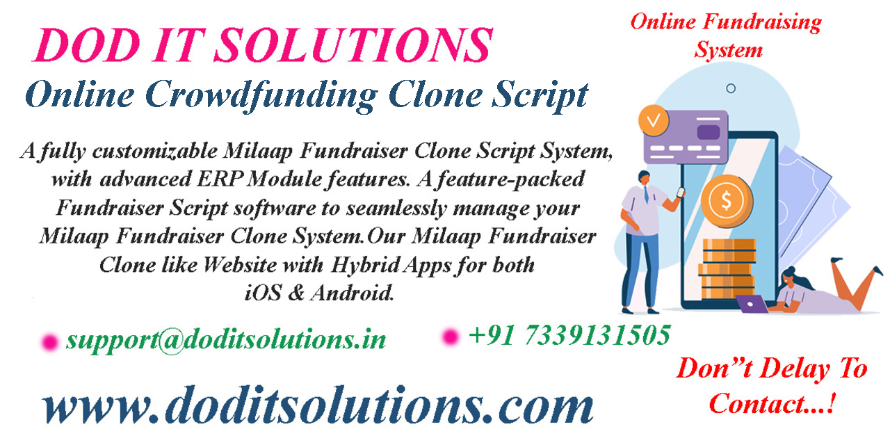 Online Readymade Crowdfunding Clone System - DOD IT SOLUTIONS