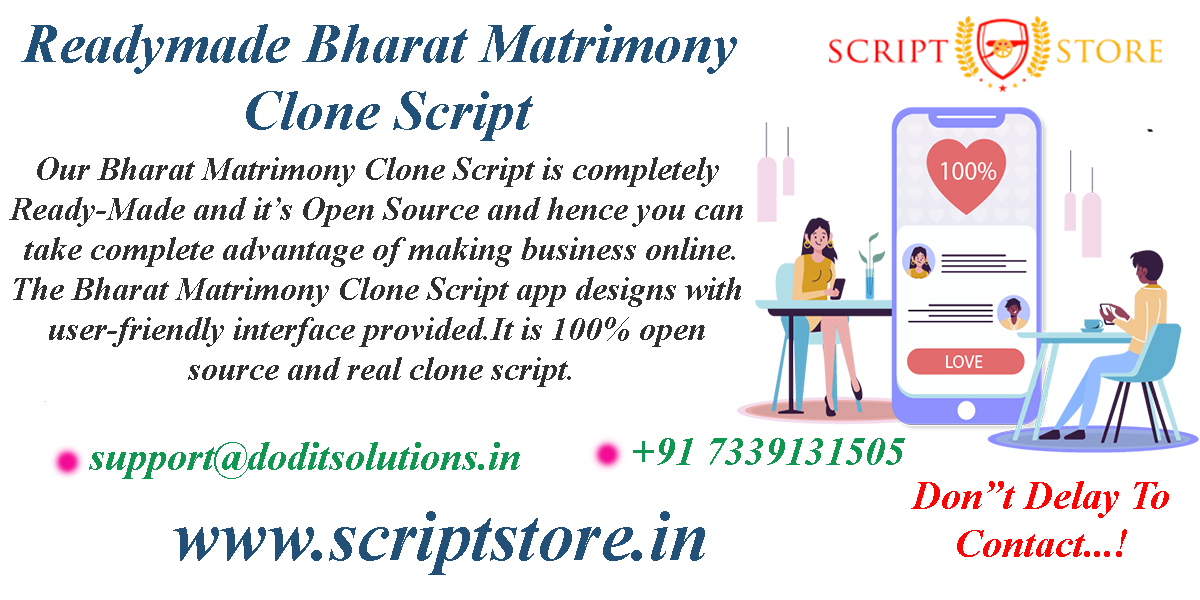 Readymade Bharat Matrimony Clone Script - SCRIPTSTORE.IN
