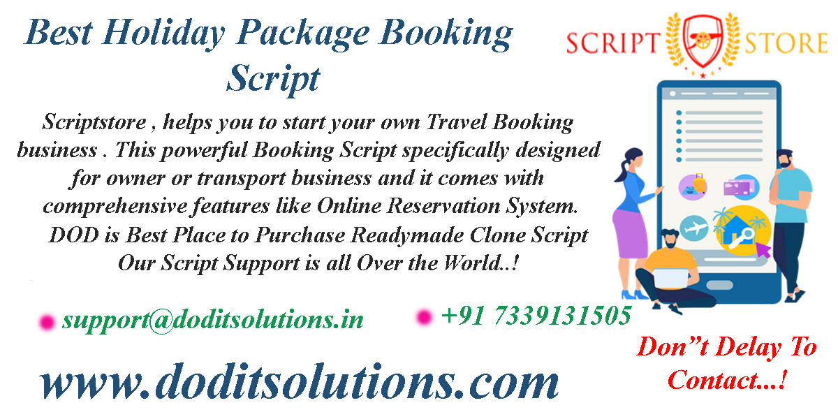 Best Holiday Package Booking Script - SCRIPTSTORE.IN