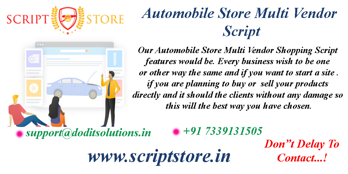 Best Automobile Store Multi Vendor System - SCRIPTSTORE.IN