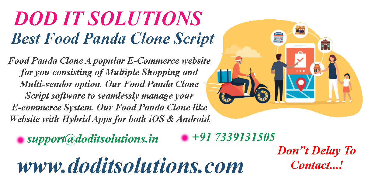 Best Readymade Food Panda Clone System - DOD IT SOLUTIONS