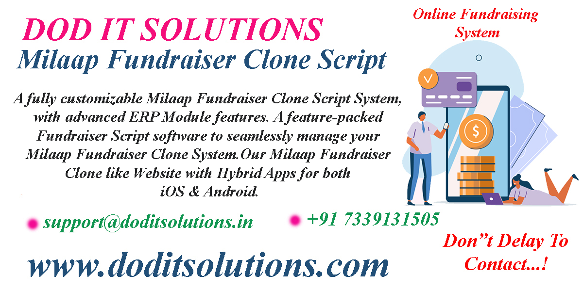 Readymade Milaap Fundraiser Clone System - DOD IT SOLUTIONS