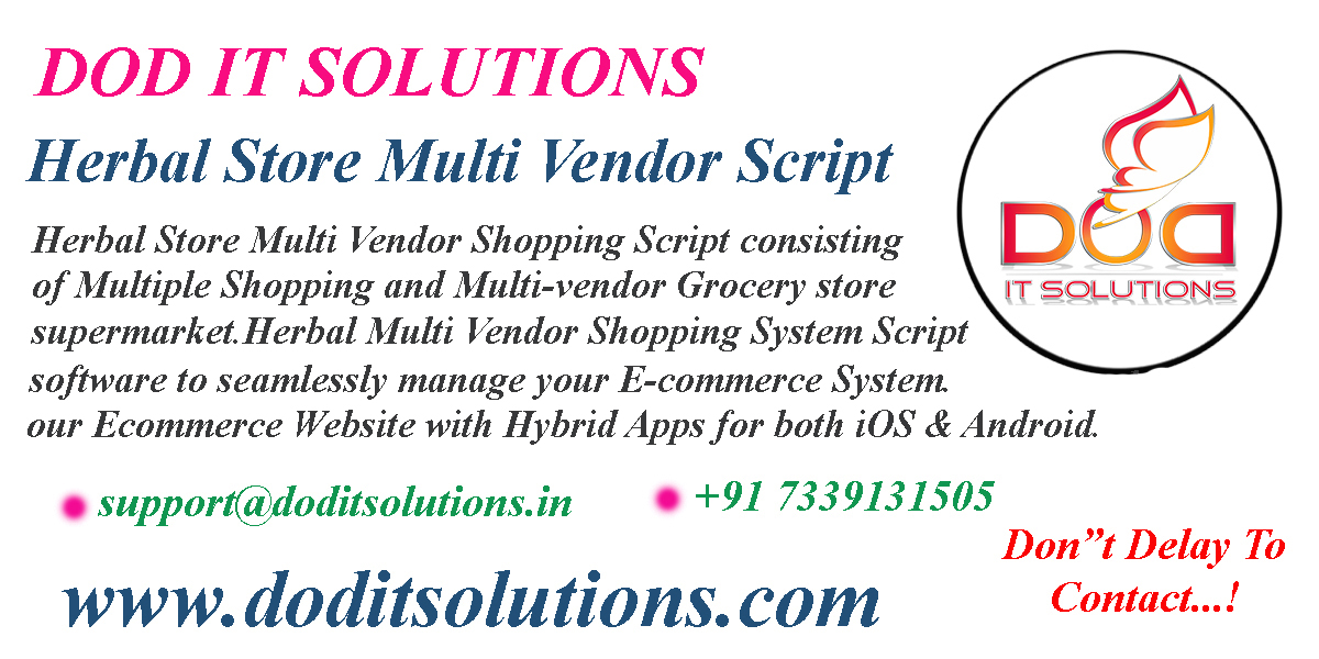Best Readymade Herbal Store Multi Vendor System