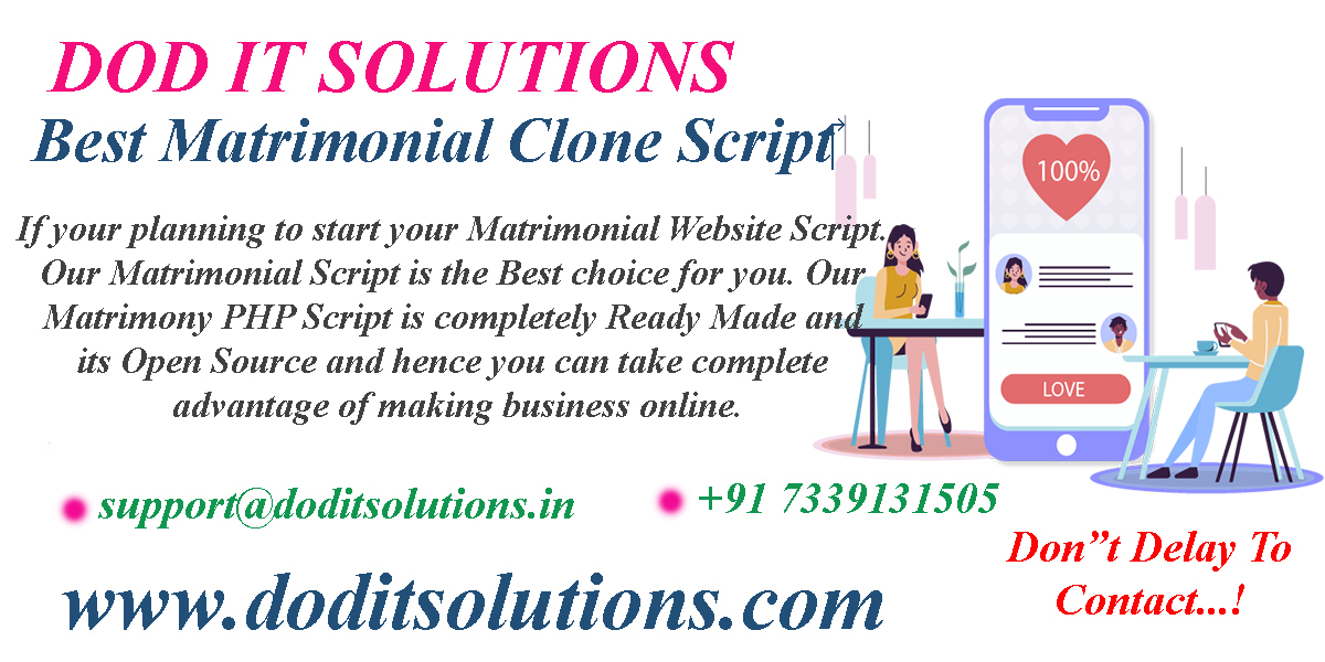 Readymade Best Matrimonial Clone System - DOD IT SOLUTIONS