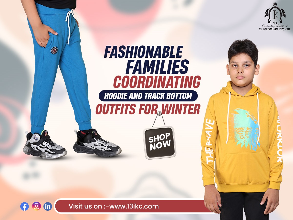 Fashionable Families: Coordinating Hoodie And Track Bottom Outfits For Winter