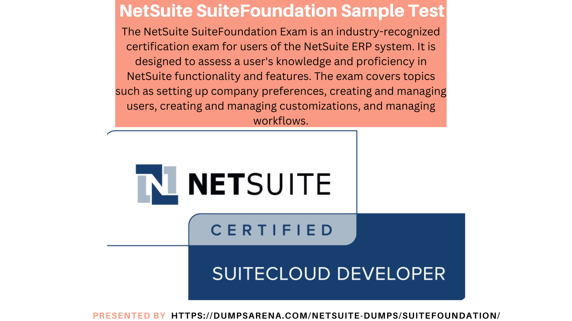 NetSuite SuiteFoundation Sample Test - Exam Free Sample Questions 