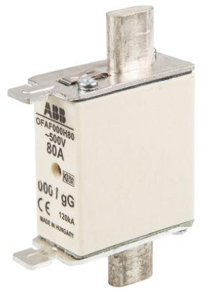 ABB 80A 0 HRC Centred Tag Fuse, gG, 500V