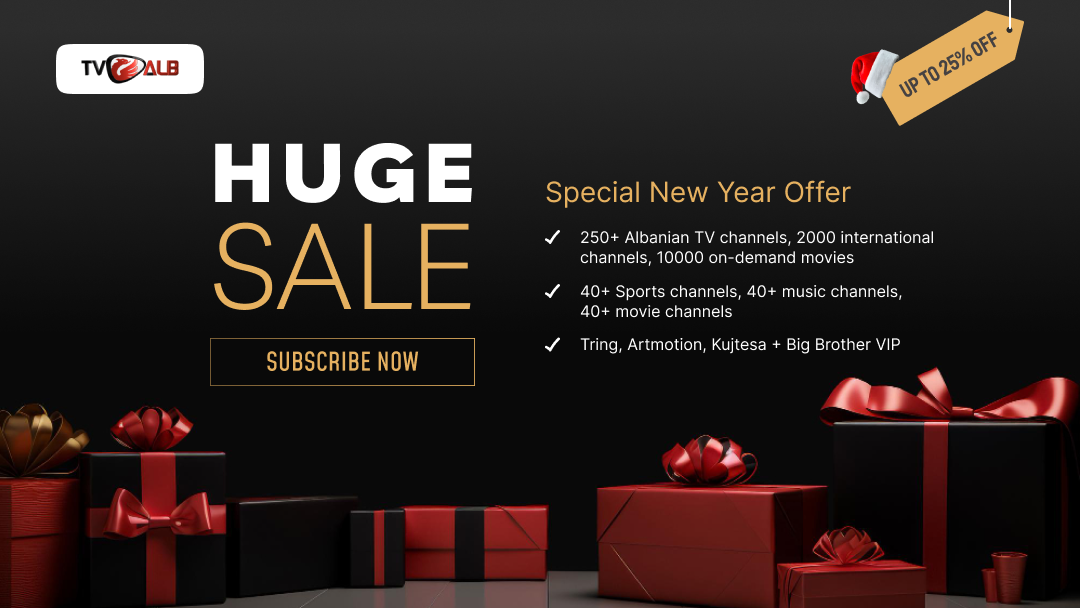 Happy New Year: 25% OFF Albanian TV