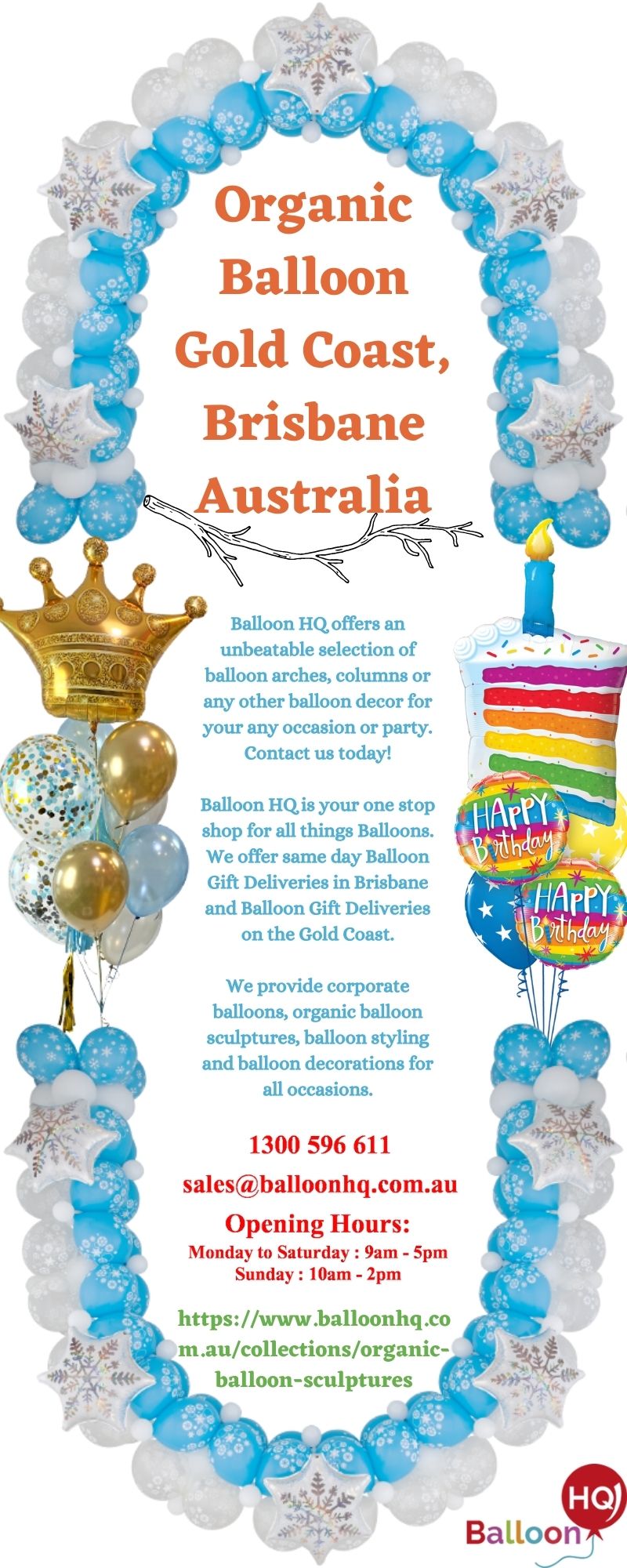 Organic Balloon Gold Coast, Brisbane Australia