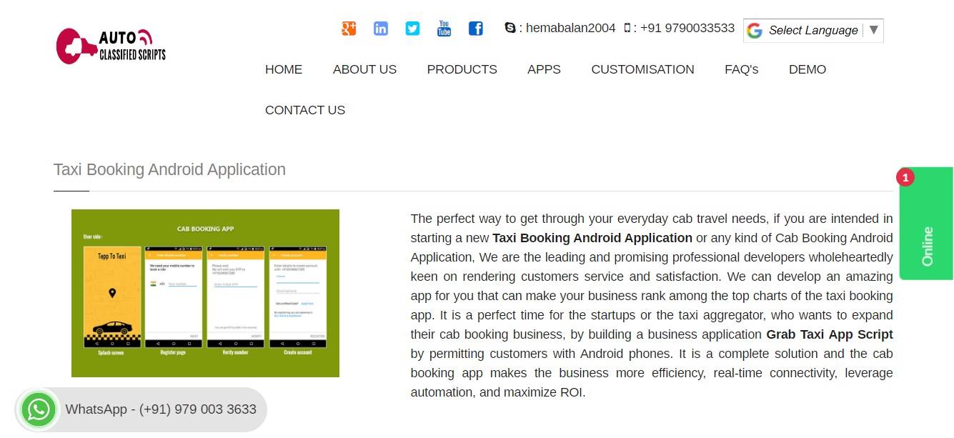 Grab Script - Ola Clone - Uber clone source code – PHP Auto Classified Scripts