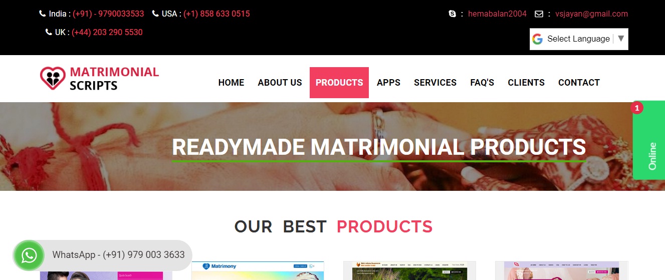 Matrimonial Web Design Services Chennai | PHP Matrimonial Script