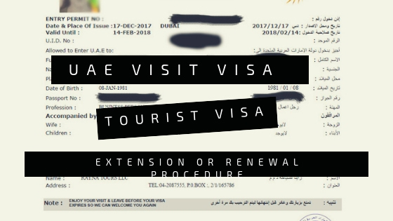 dubai tourist visa extension grace period
