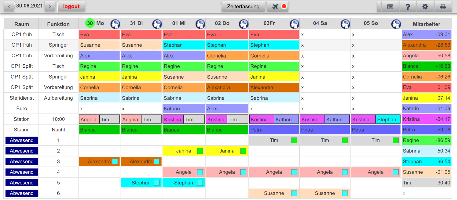Make workforce management easier with Sanoplan's Online Duty Roster