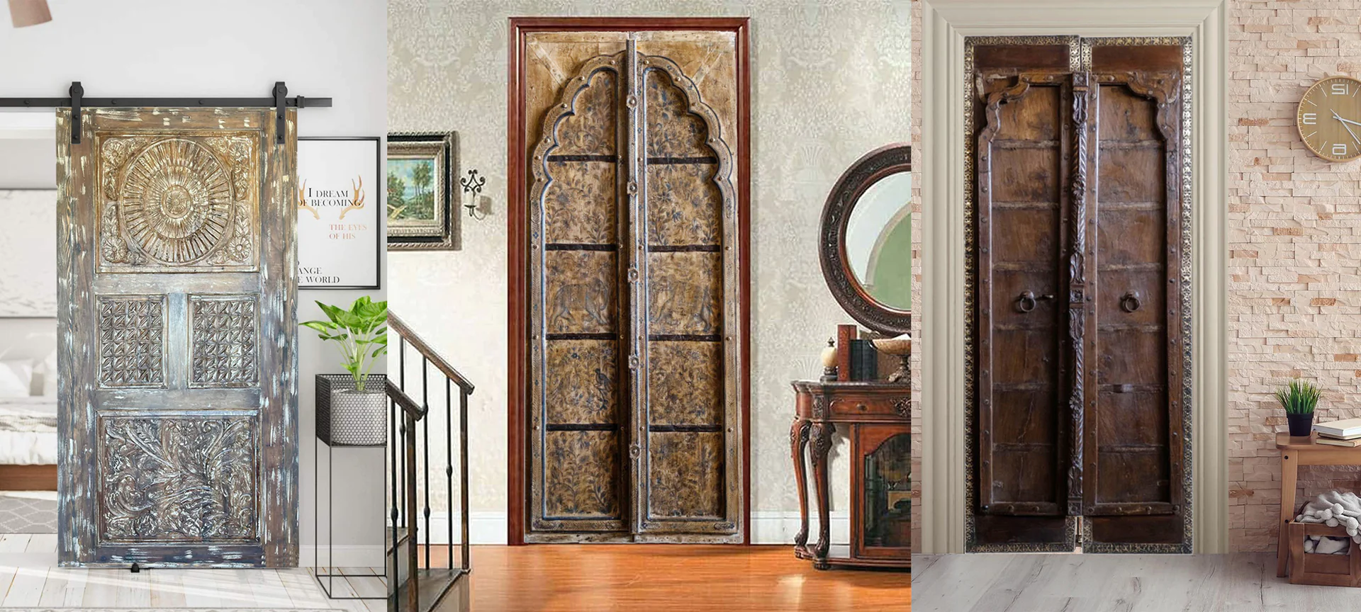 Exploring the Timeless Charm of Vintage Antique Doors by Mogul Interior