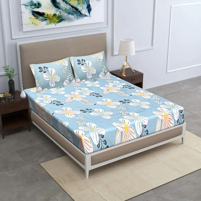 Experience the Elegance of Hashcart's Exclusive Range of Cotton Bedsheets for Double Beds Online
