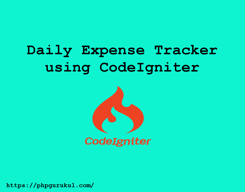 Daily Expense Tracker using CodeIgniter
