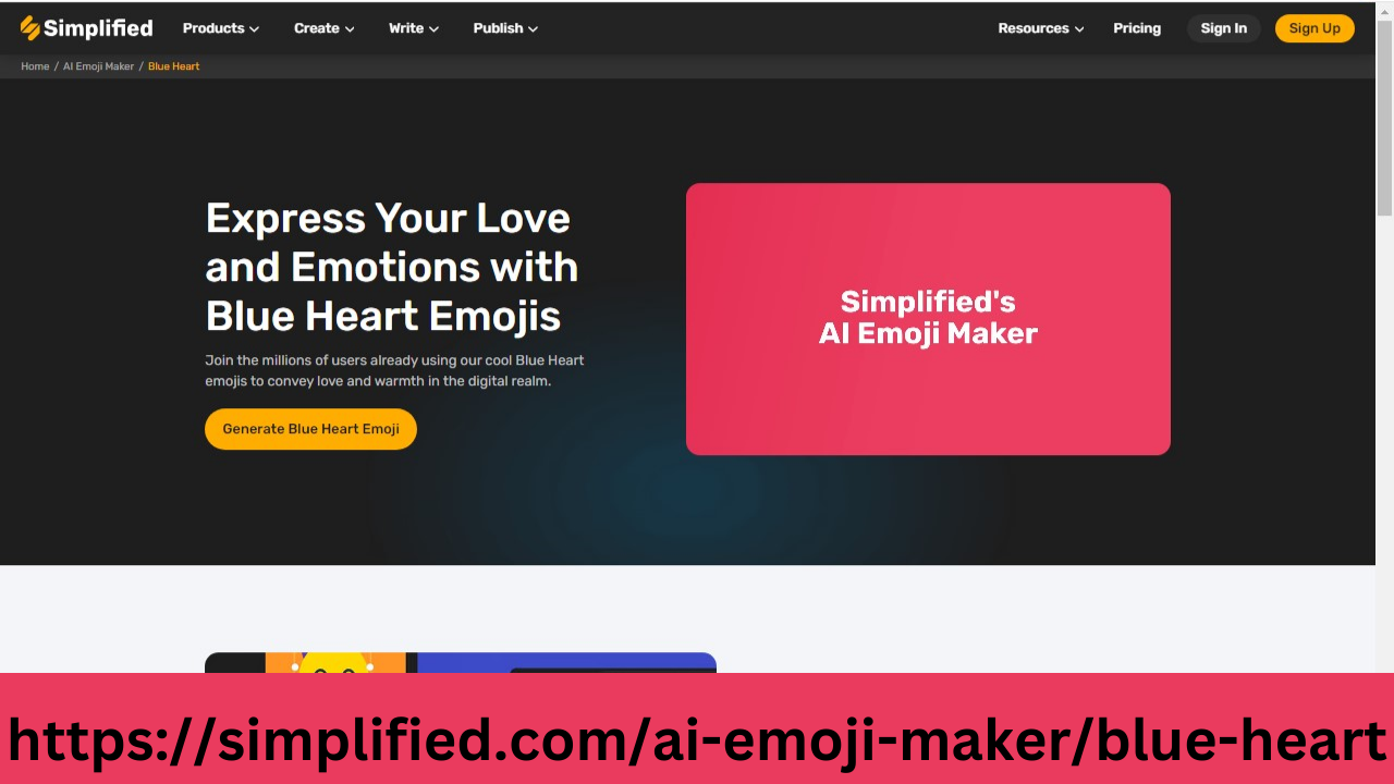 Blue Heart Emoji Maker