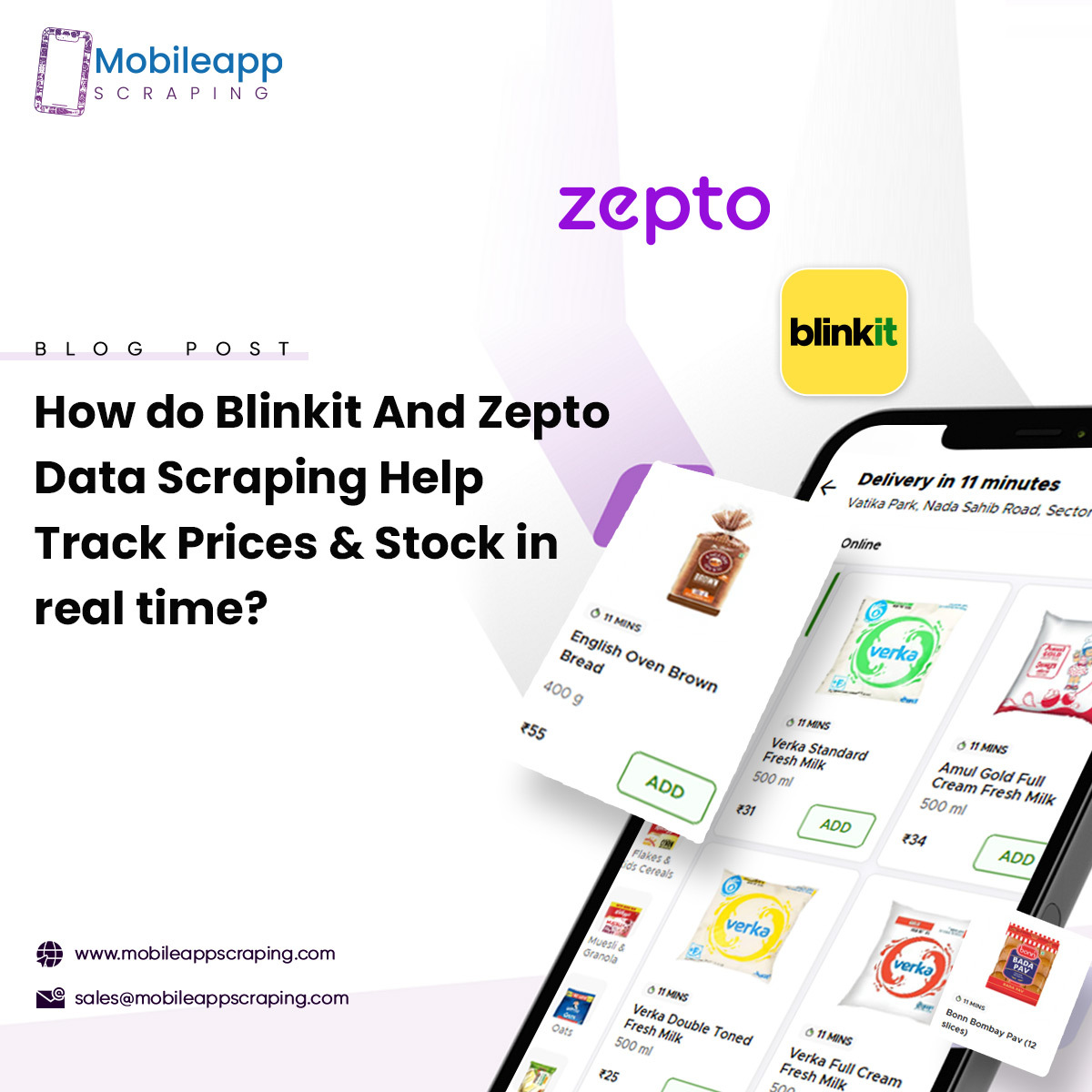 Blinkit And Zepto App Data Scraping for Pricing & Stock Insights
