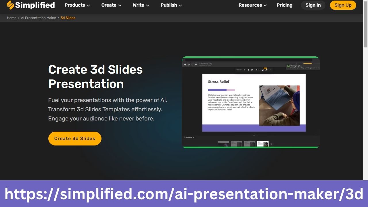 Craft Stunning 3D Slides Presentations with Ease | Simplified