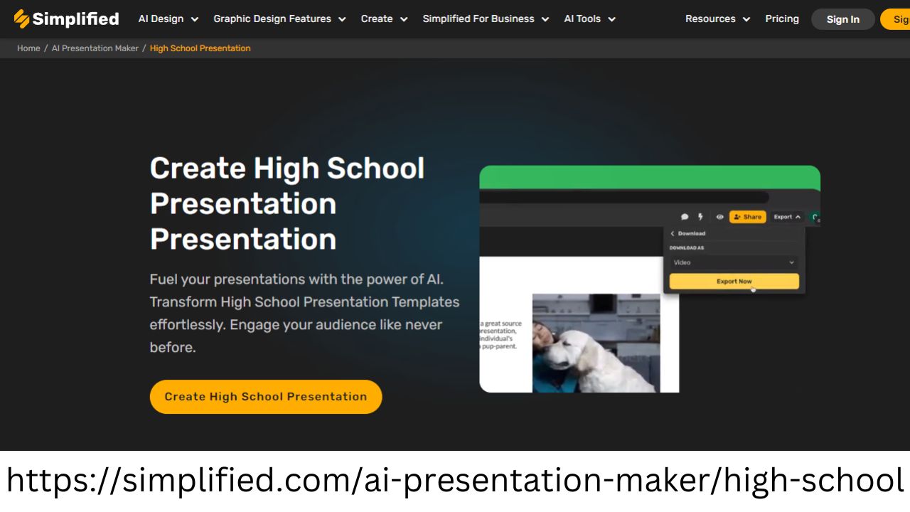 Create High School Presentations Online for Free with Simplified