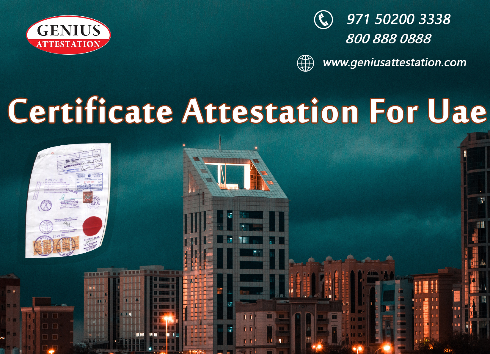 The process required for certificate attestation for UAE.