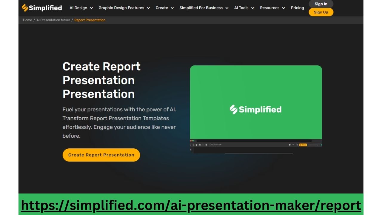 Craft Unique Report Presentation Online