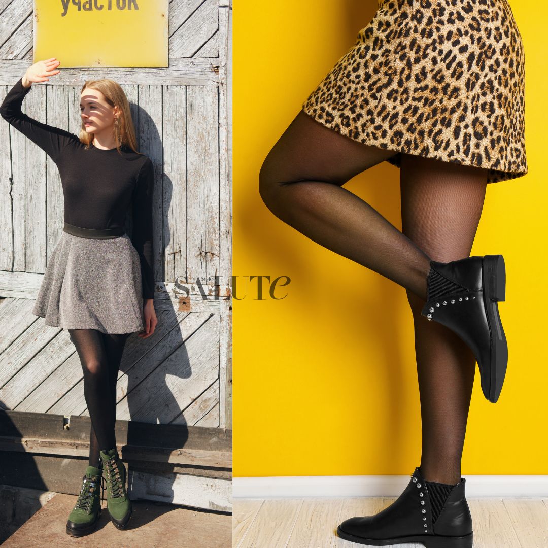 10 Stylish Ways to Wear Your Dresses with Boots and Tights for the Office in 2024