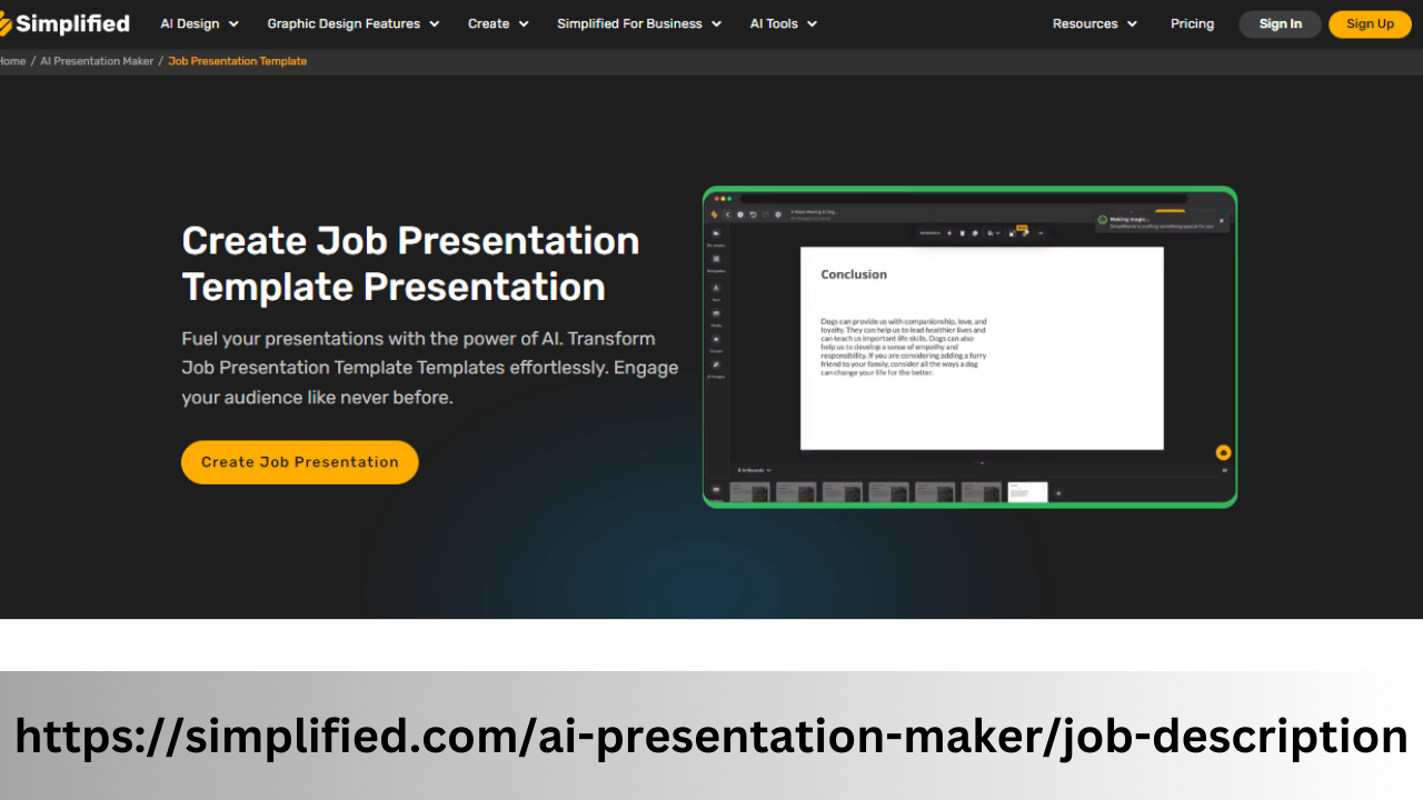 Job Presentation Template