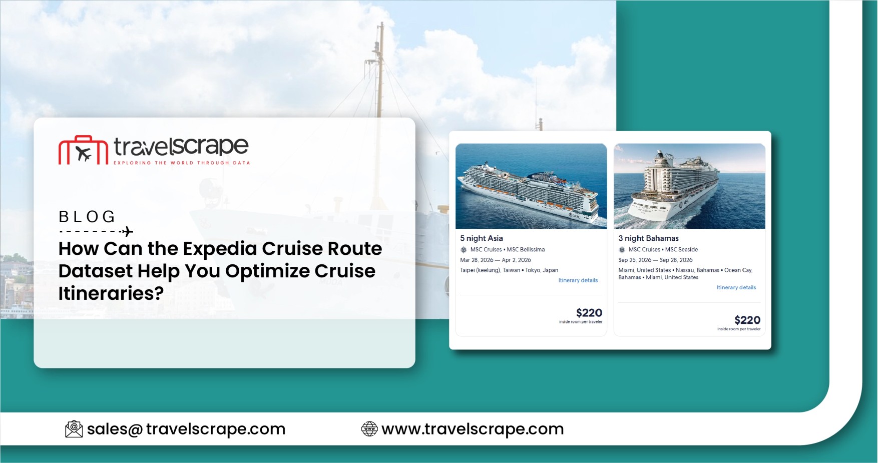 Expedia Cruise Route Dataset to Optimize Cruise Itineraries