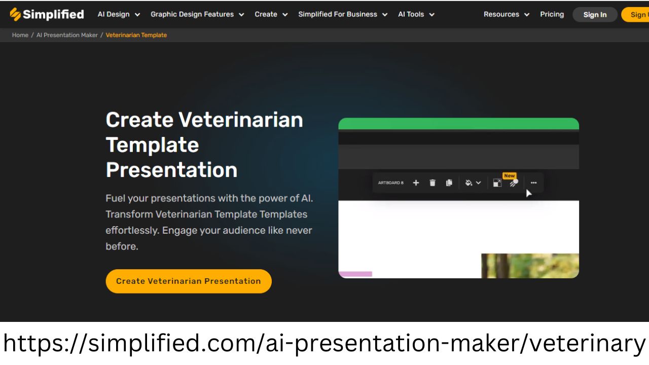 Design Professional Veterinarian Template Presentations: Free Online Tool by Simplified