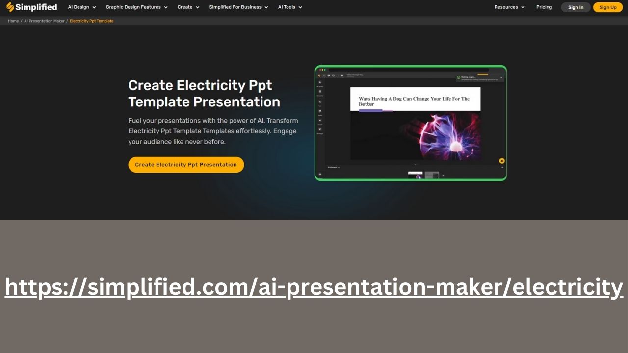 Electricity PPT Template Presentation: Design and Share Online
