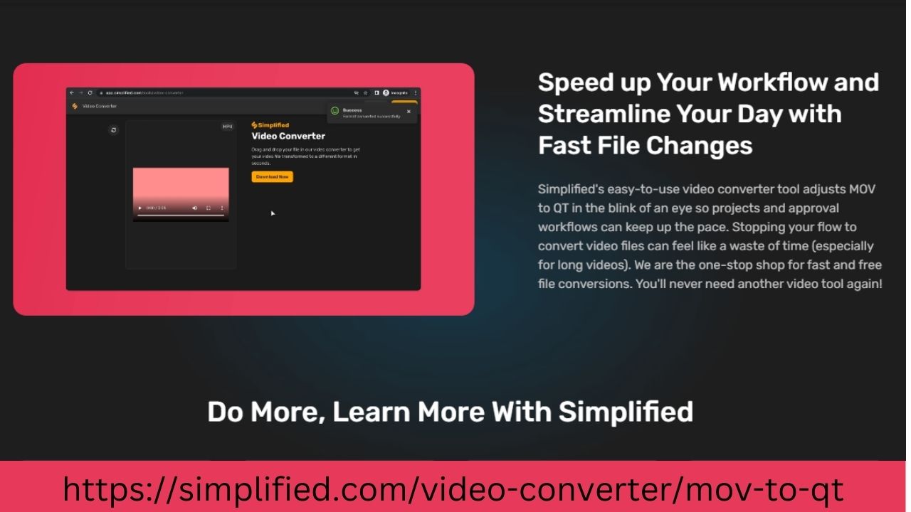 Convert MOV to QT with Simplified Free Online Video Converter