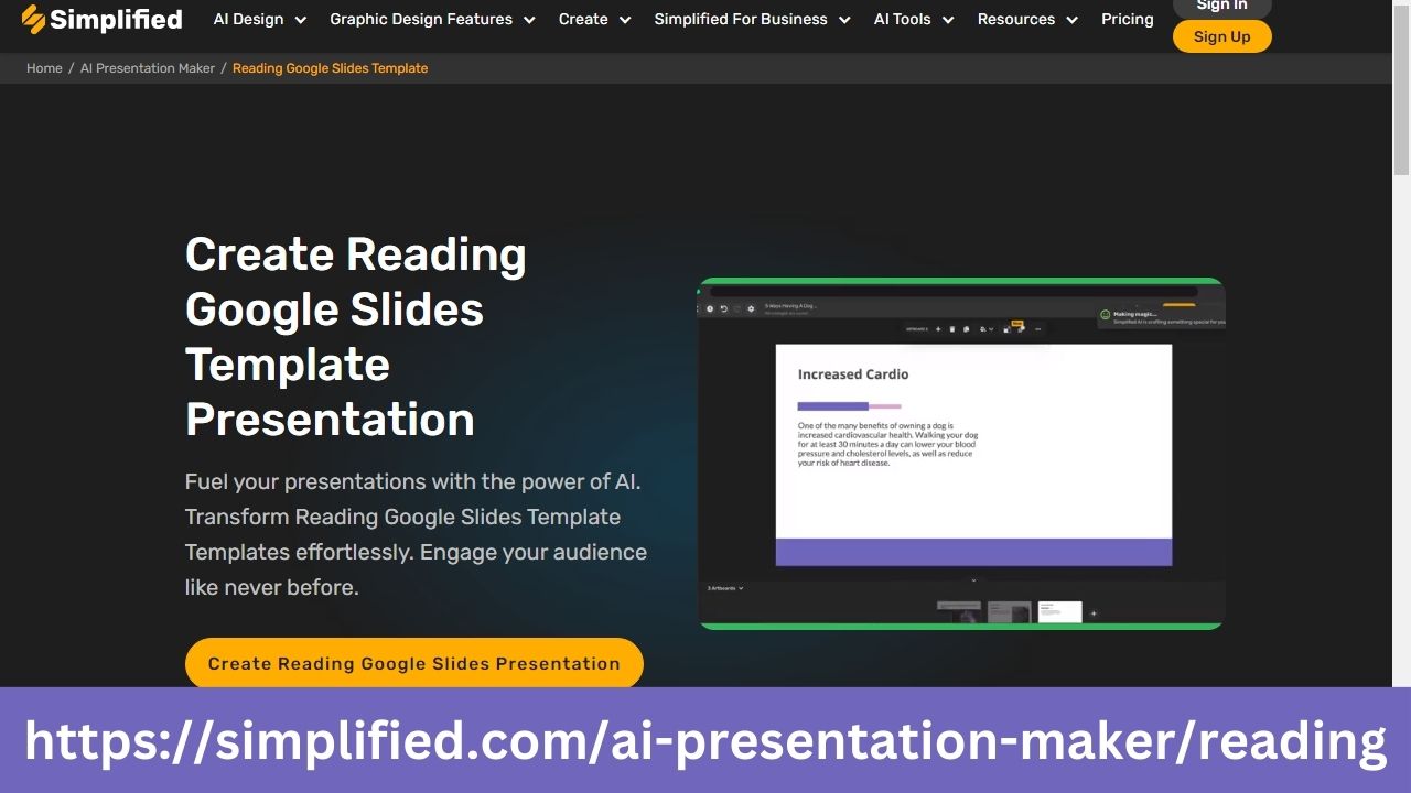Create Reading Google Slides Template Presentation Online for Free | simplified