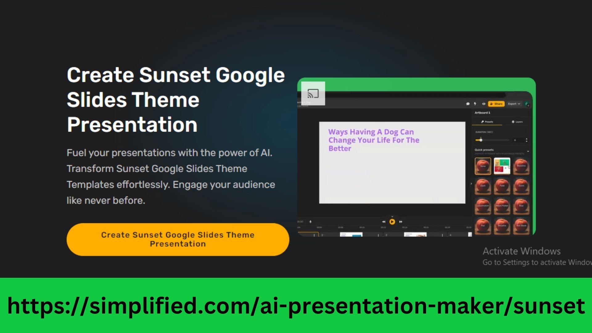 Create Sunset Google Slides Theme Presentations Online for Free with Simplified