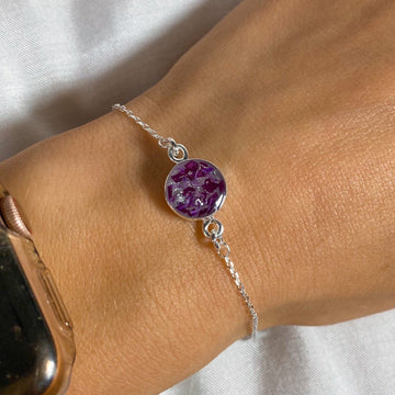 sterling silver cremation bracelet