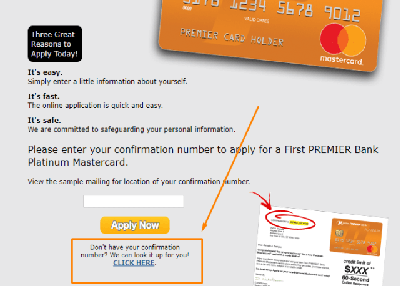 First Premier Bank Platinumoffer Pre Approved Confirmation Number
