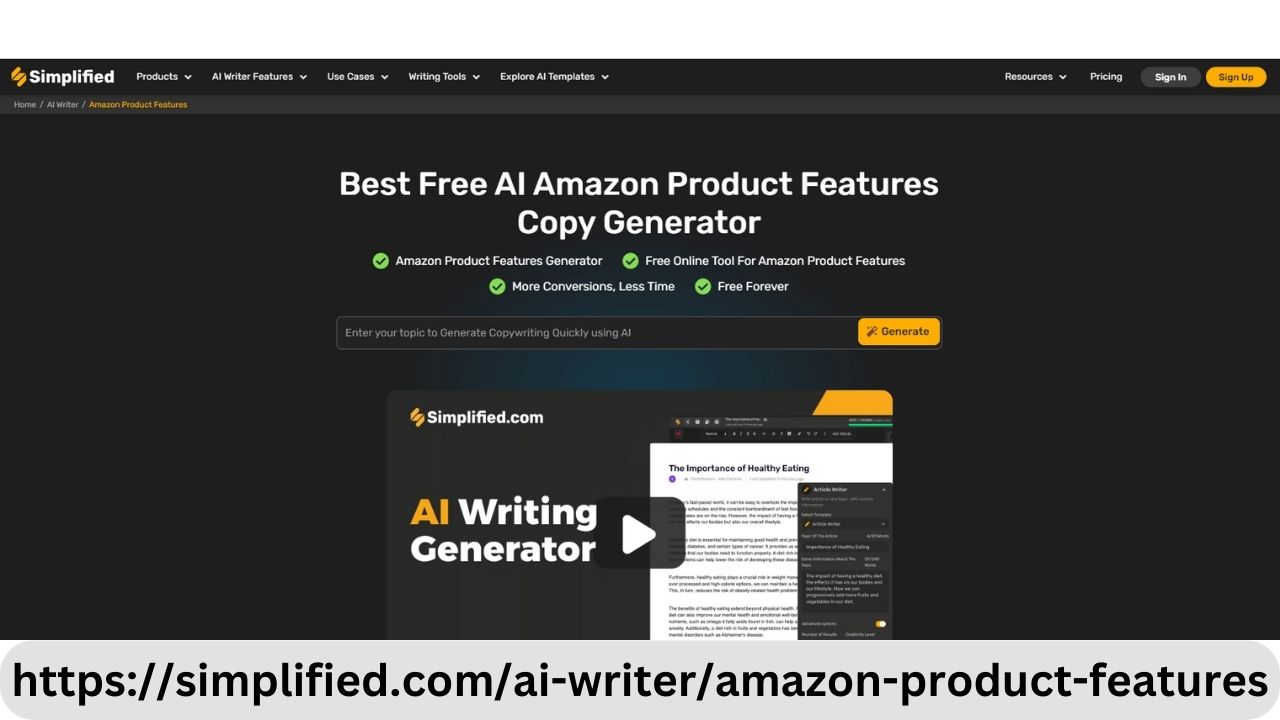 Free Online Amazon Product Features Generator: Craft Persuasive Product Descriptions in Minutes