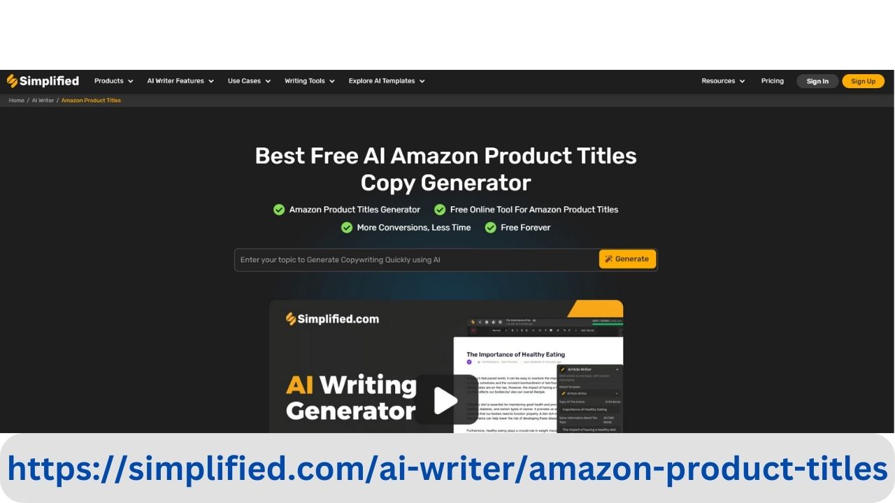Simplified Amazon Product Title Generator: Boost Your Product Listing with Free Online Title Generation