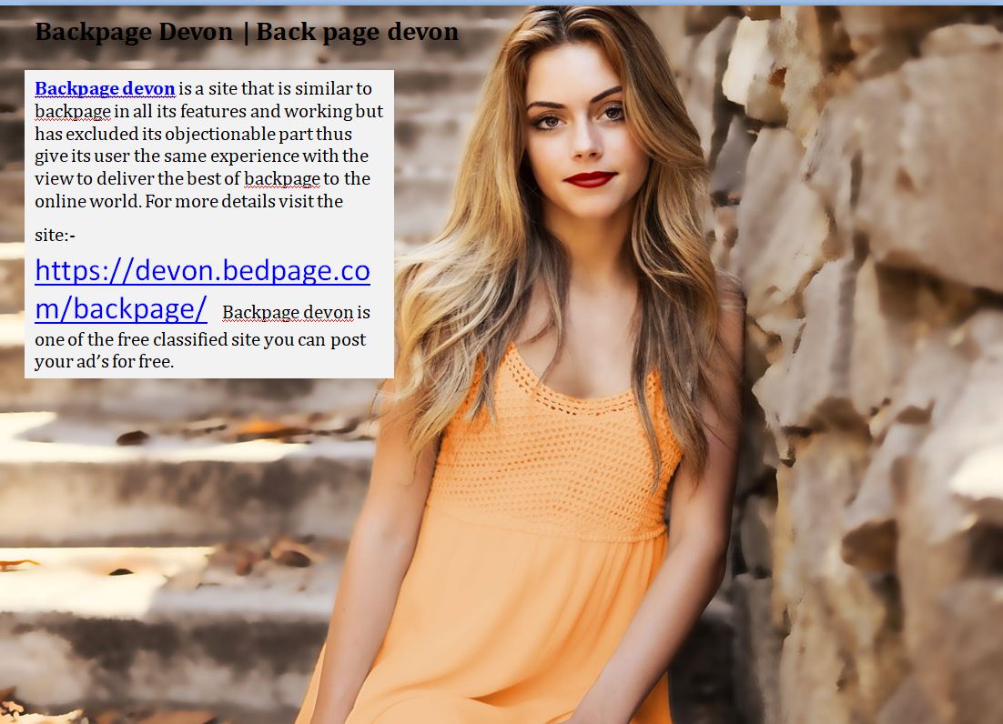 Backpage Devon | Back page devon