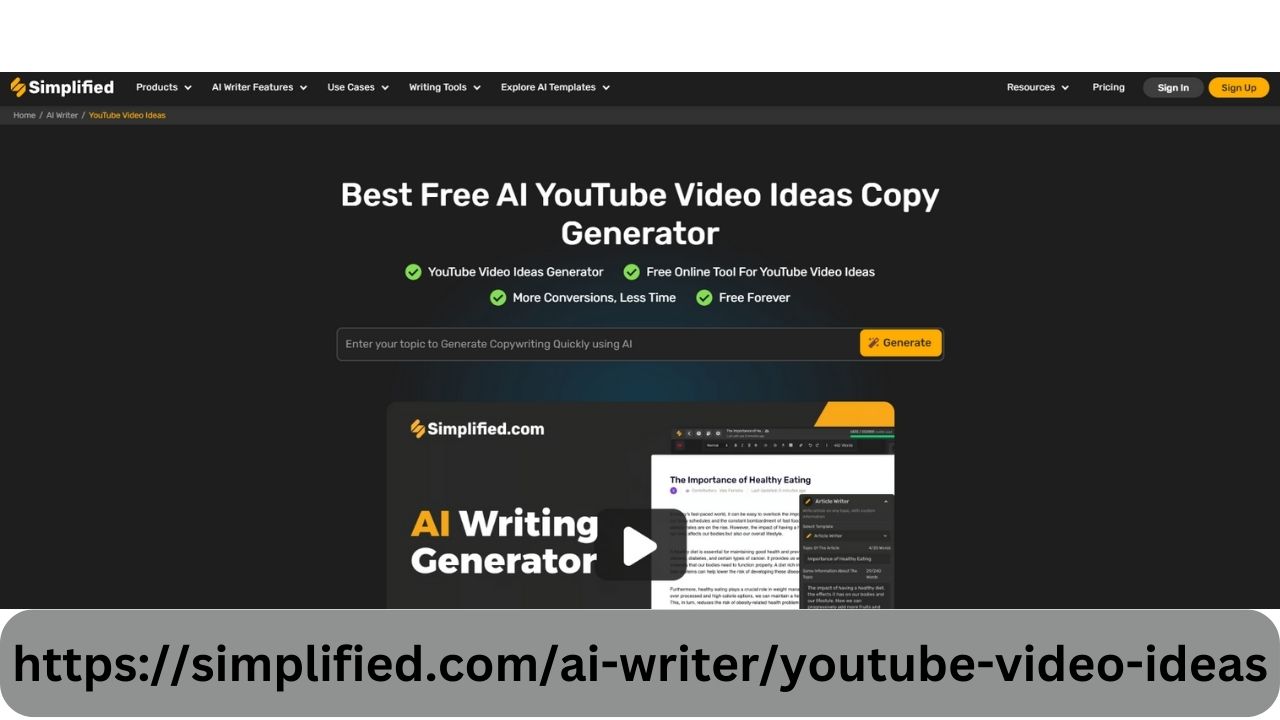 Simplified YouTube Video Ideas Generator: Boost Your Channel with Free Online Idea Generation