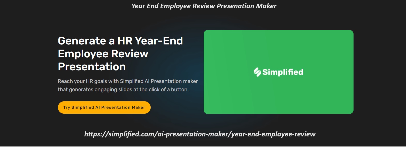Year End Employee Review Presenation Maker