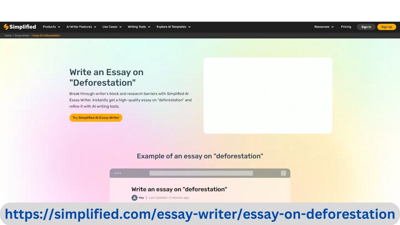 Deforestation Essay Writer 