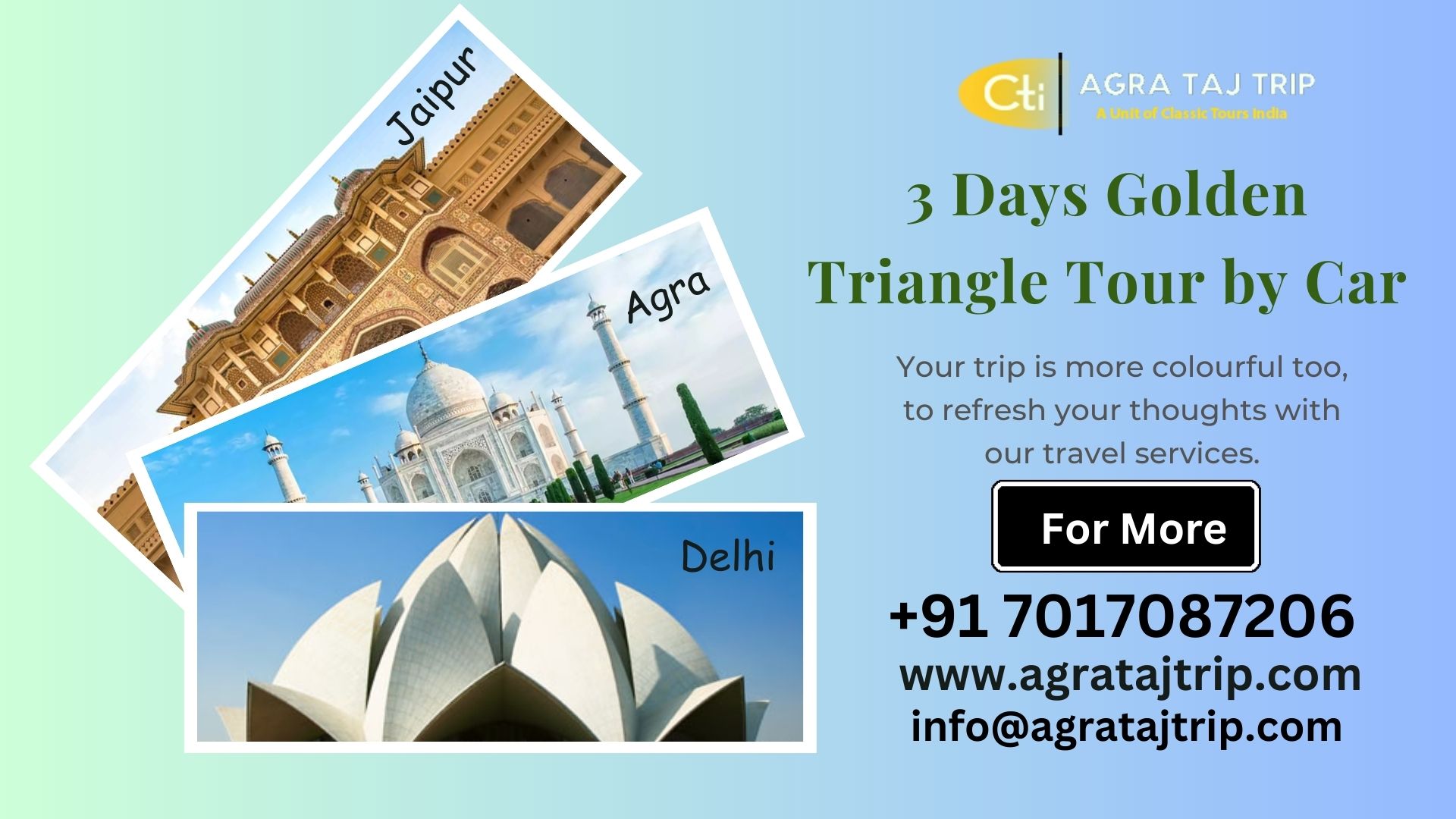A Broad Overview to Visiting the Best of India's Golden Triangle in 3 Days by Car